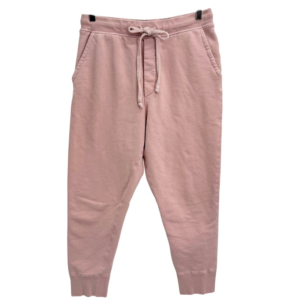 Nili Lotan Nolan Cotton Fleece Jogger Sweatpants Size M Petal Pink Drawstring